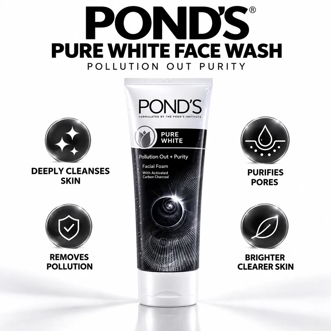 PONDS INDO PURE WHITE FACE WASH 100GM