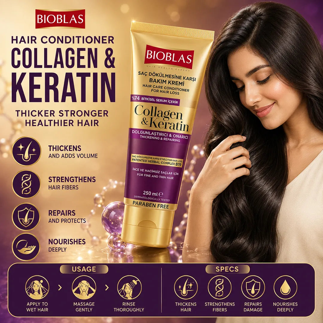 BIOBLAS HAIR CONDITIONER 250ML COLLAGEN & KERATIN