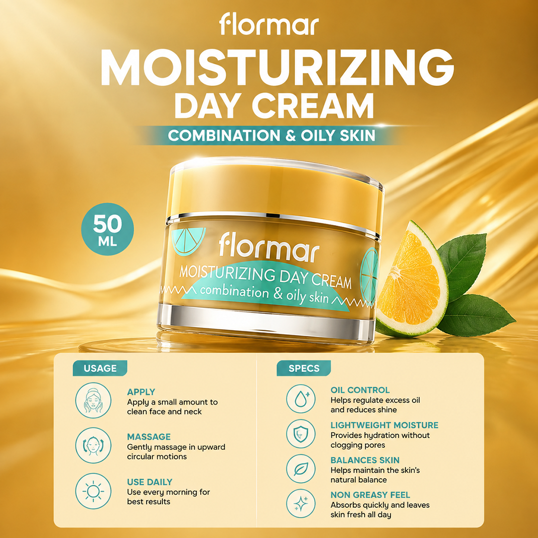 FLORMAR MOISTURIZING DAY CREAM COMBINATION & OILY SKIN 50ML