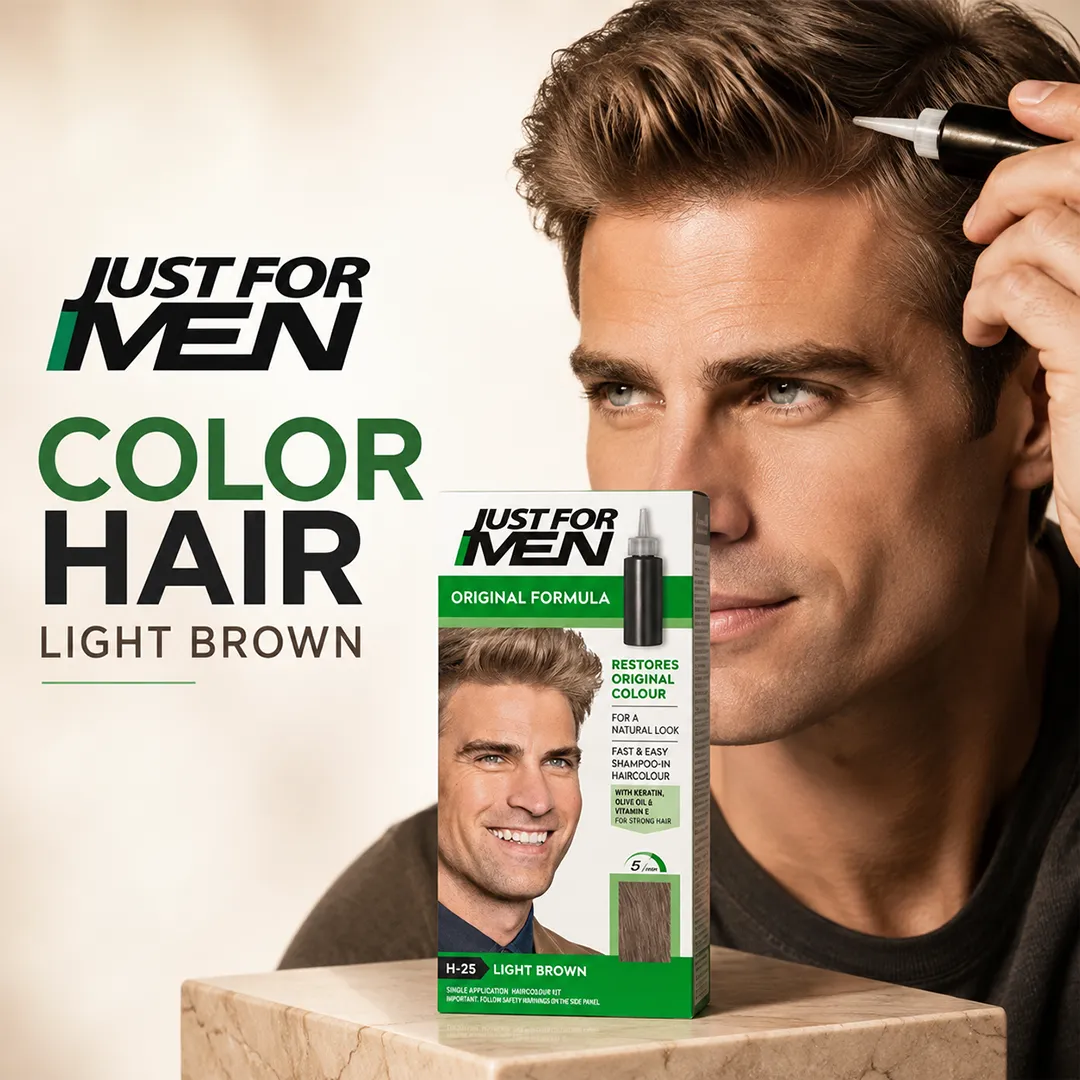 JUST FOR MEN COLOR HAIR LIGHT BROWN