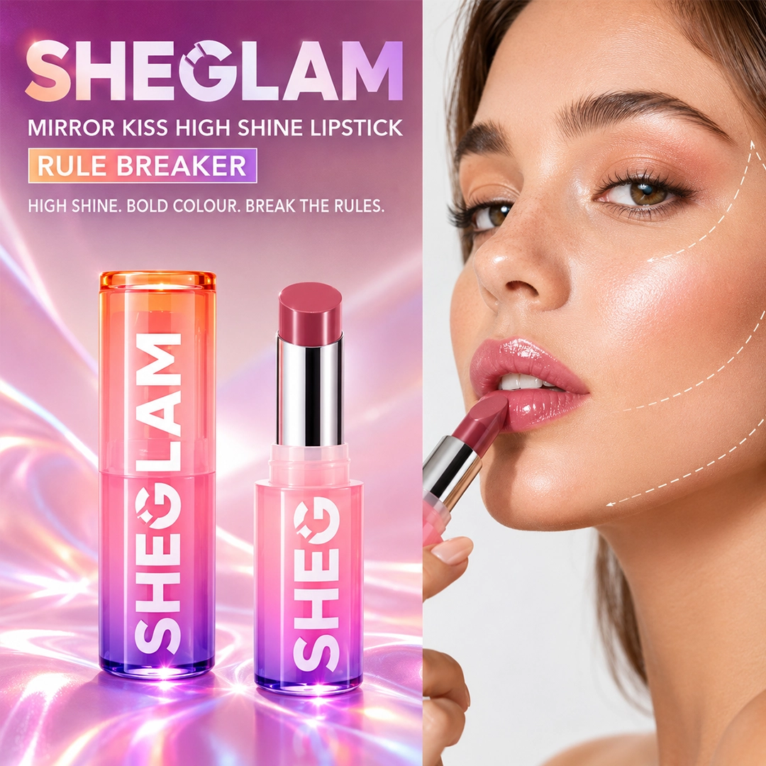 SHEGLAM MIRROR KISS HIGH SHINE LIPSTICK RULE BREAKER