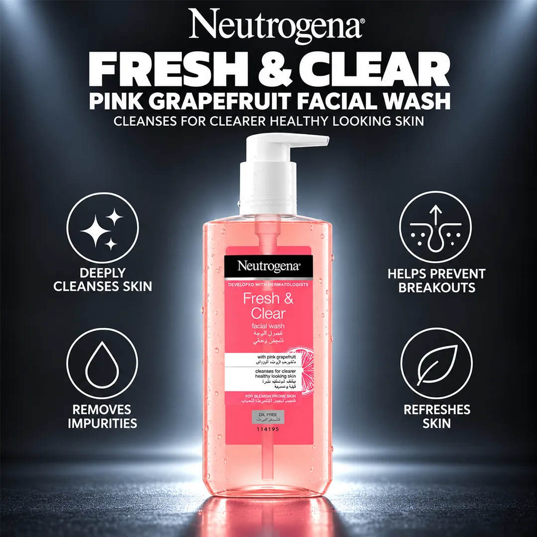 NEUTROGENA REFRESHING CLEAR PINK GRAPEFRUIT FACIAL WASH 200M