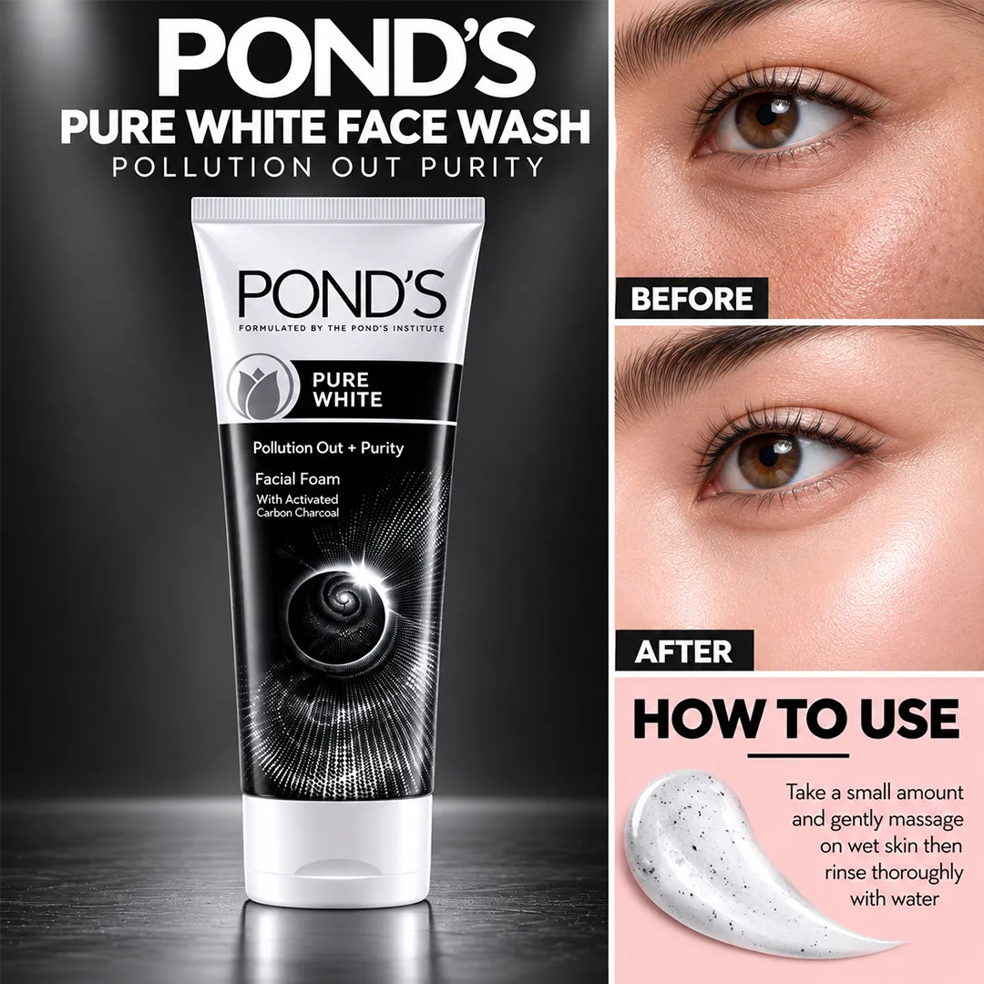 PONDS INDO PURE WHITE FACE WASH 100GM