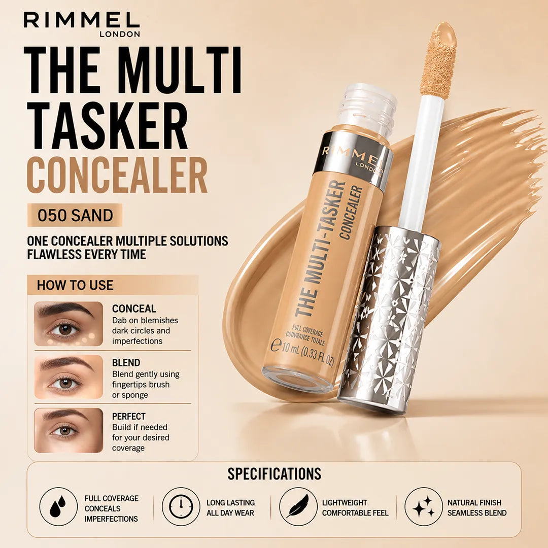 RIMMEL THE MULTI TASKER CONCEALER 050 SAND