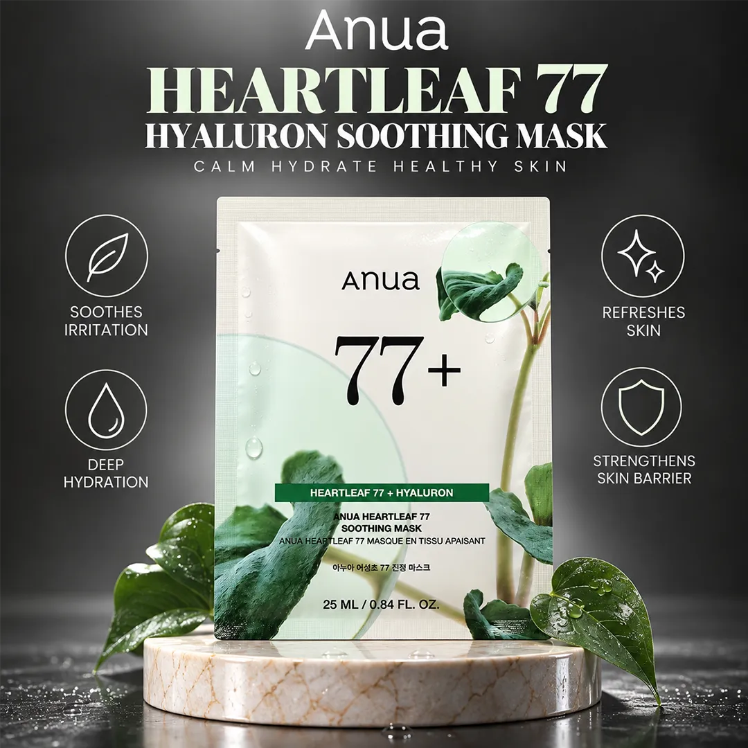 ANUA HEARTLEAF 77 HYALURON SOOTHING MASK 25ML