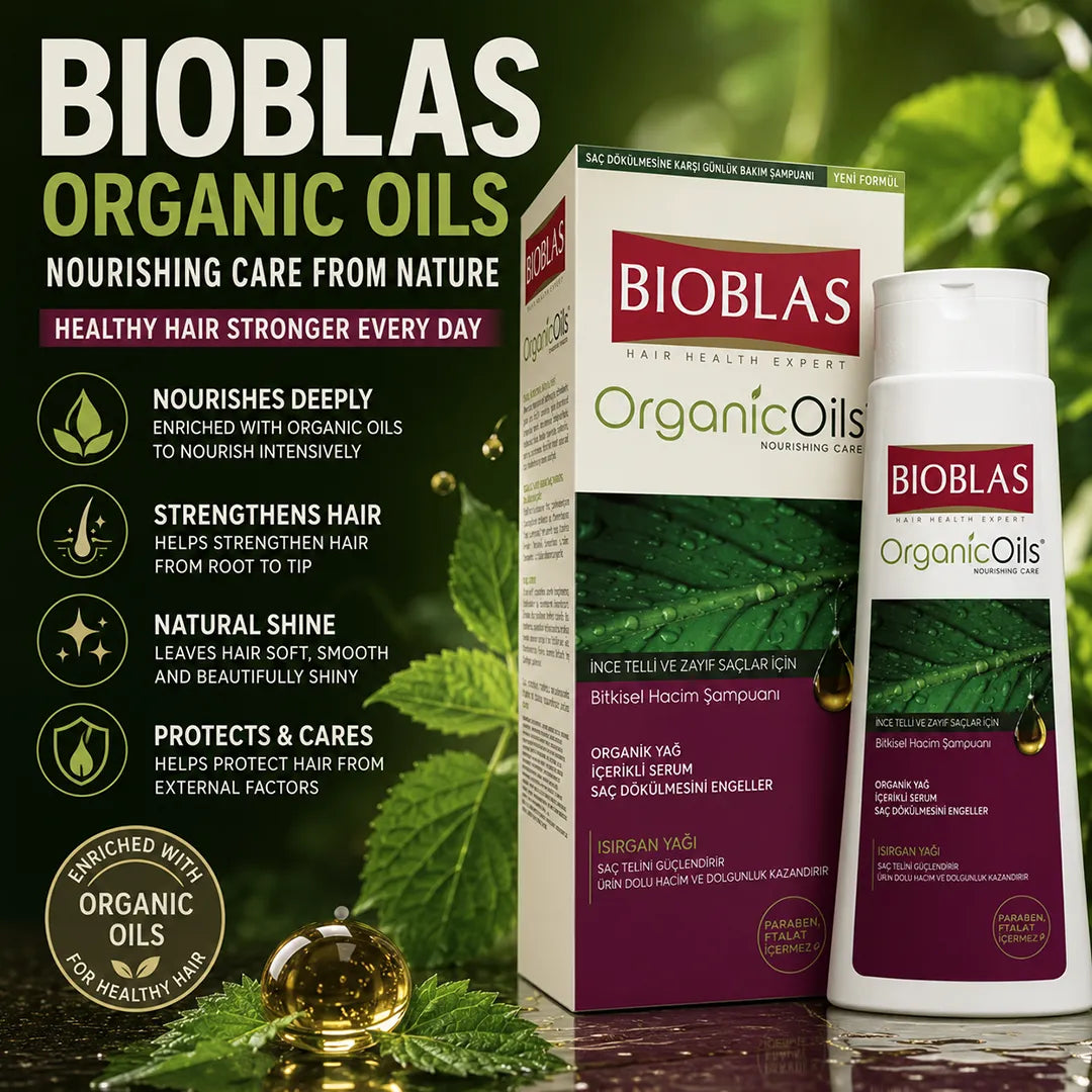BIOBLAS SHAMPOO 360ML ORGANIC OILS.