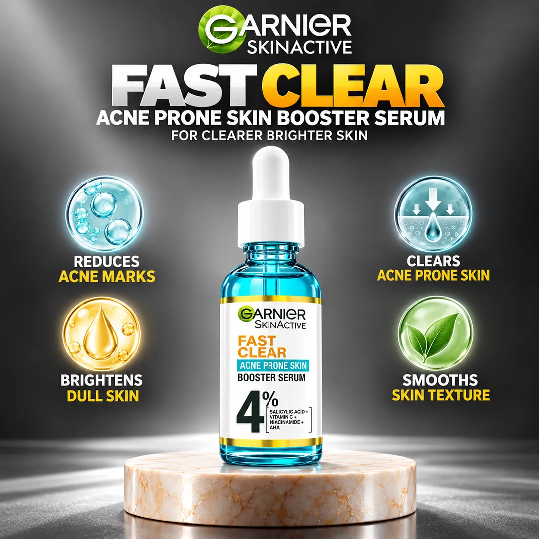 GARNIER SKINACTIVE FAST CLEAR BOOSTER SERUM 4% DARK 30ML