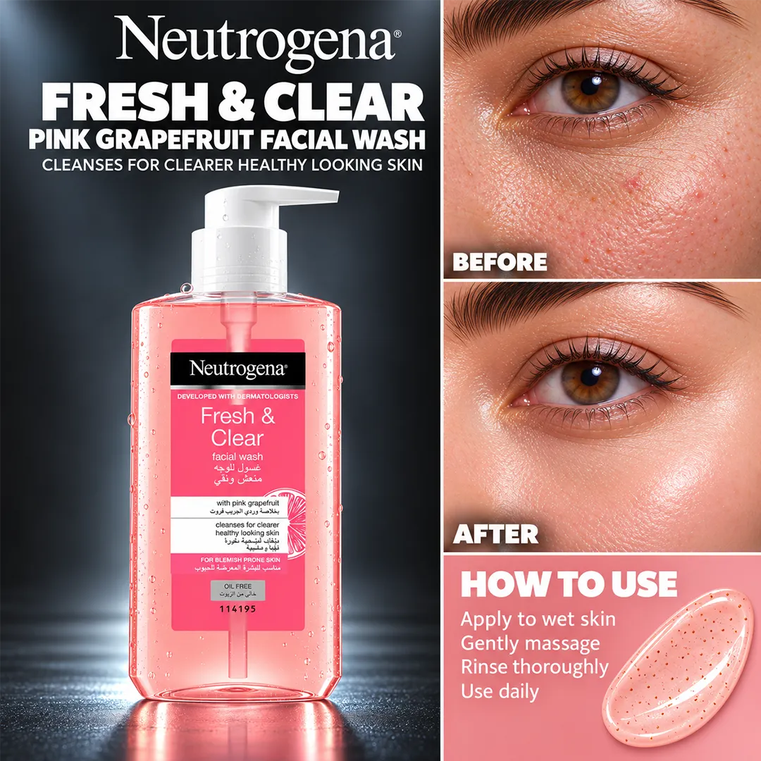 NEUTROGENA REFRESHING CLEAR PINK GRAPEFRUIT FACIAL WASH 200M