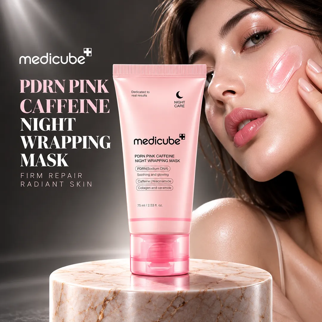 MEDICUBE PDRN PINK CAFFEINE NIGHT WRAPPING MASK 75ML