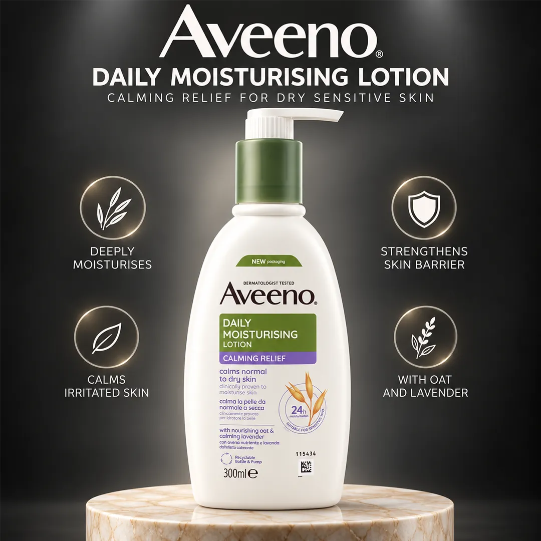 AVEENO BODY LOTION 300ML DAILY MOISTURISING CALMING RELIEF