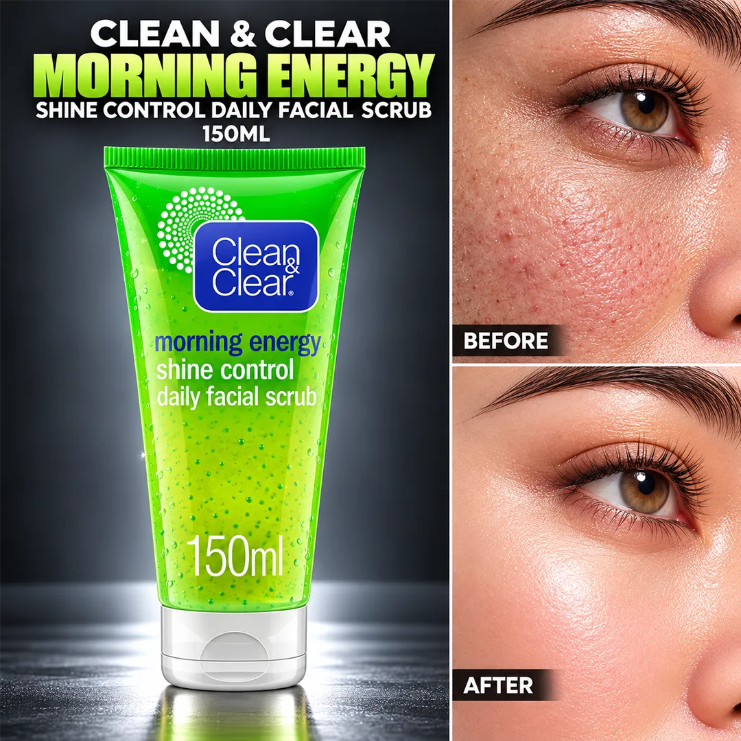 CLEAN CLEAR MORNING ENERGY SHINE CONTROL SCRUB 150ML