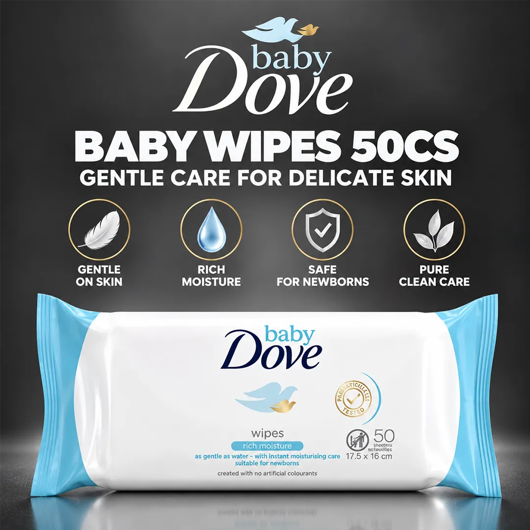 DOVE BABY WIPES 50CS