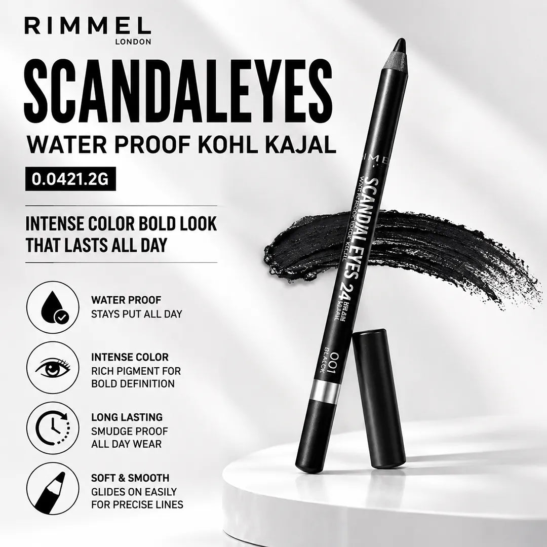 RIMMEL SCANDALE EYES WATER PROOF KOHL KAJAL 0.0421.2G