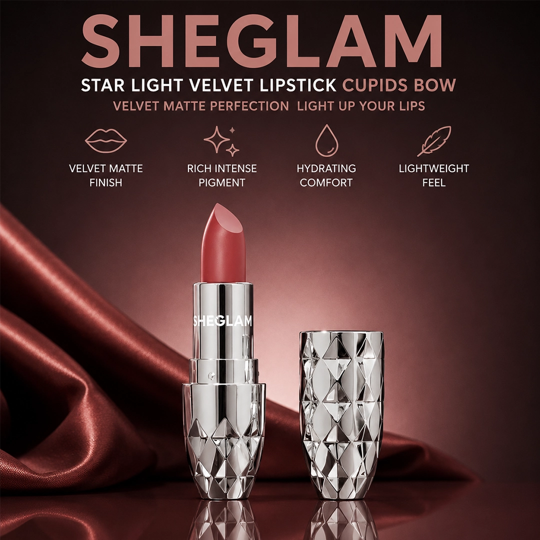 SHEGLAM STAR LIGHT VELVET LIPSTICK CUPIDS BOW
