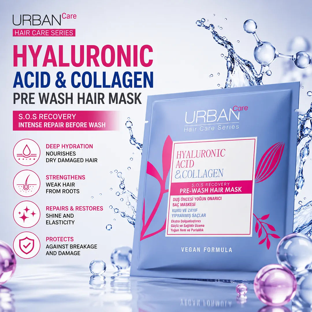 URBAN CARE HYALURONIC ACID & COLLAGEN PRE WASH HAIR MASK 50M