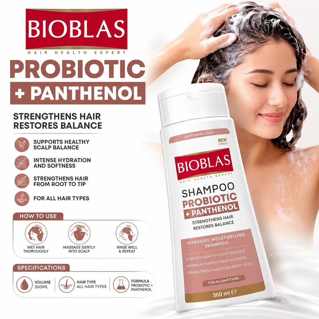 BIOBLAS SHAMPOO 360ML PROBIOTIC AND PANTHENOL