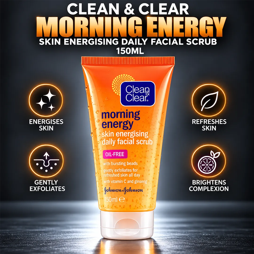 CLEAN CLEAR MORNING ENERGY DAILY FACIAL SCRUB 150ML
