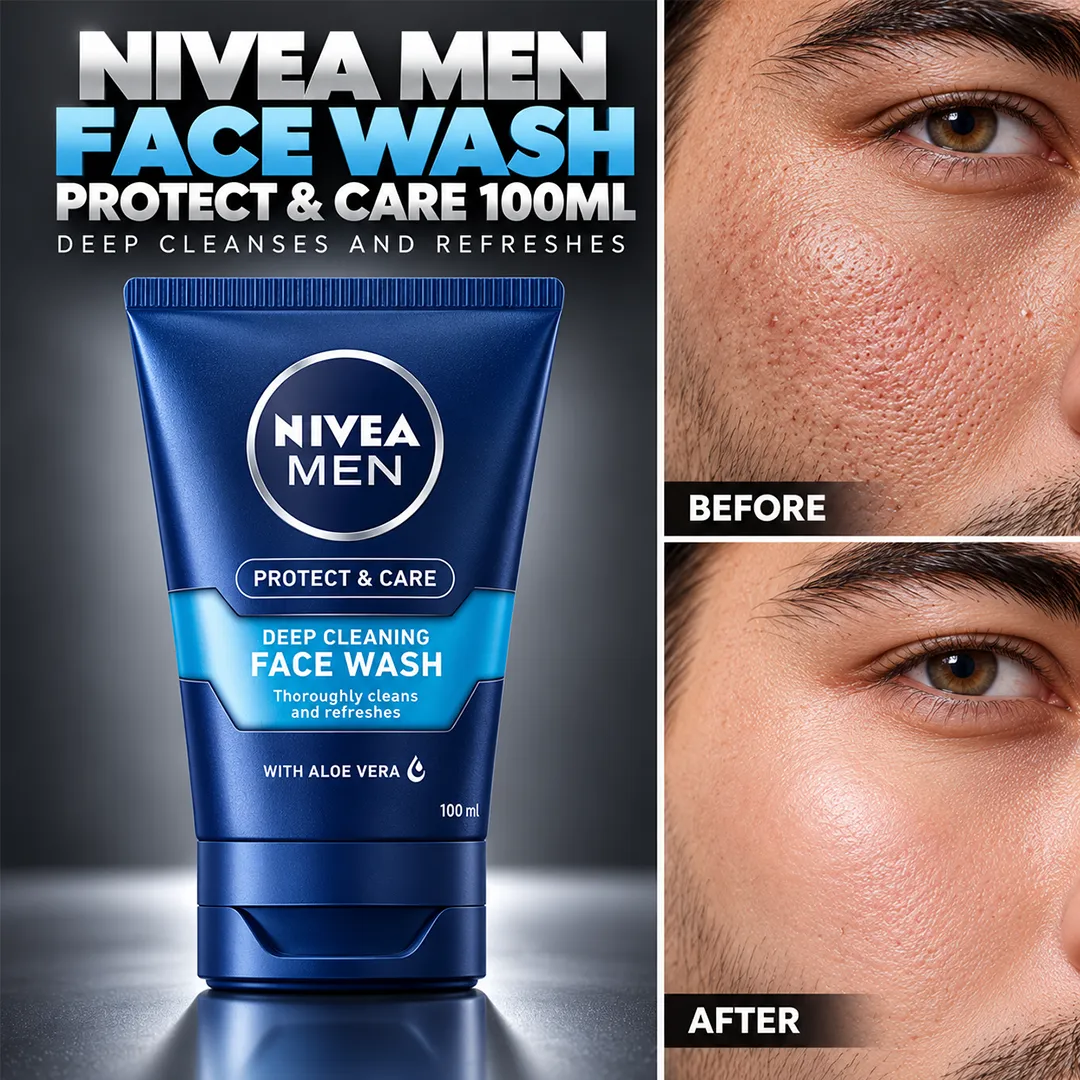 NIVEA MEN FACE WASH 100ML PROTECT & CARE