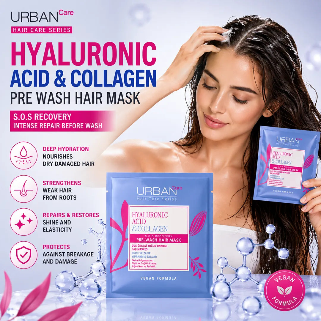 URBAN CARE HYALURONIC ACID & COLLAGEN PRE WASH HAIR MASK 50M