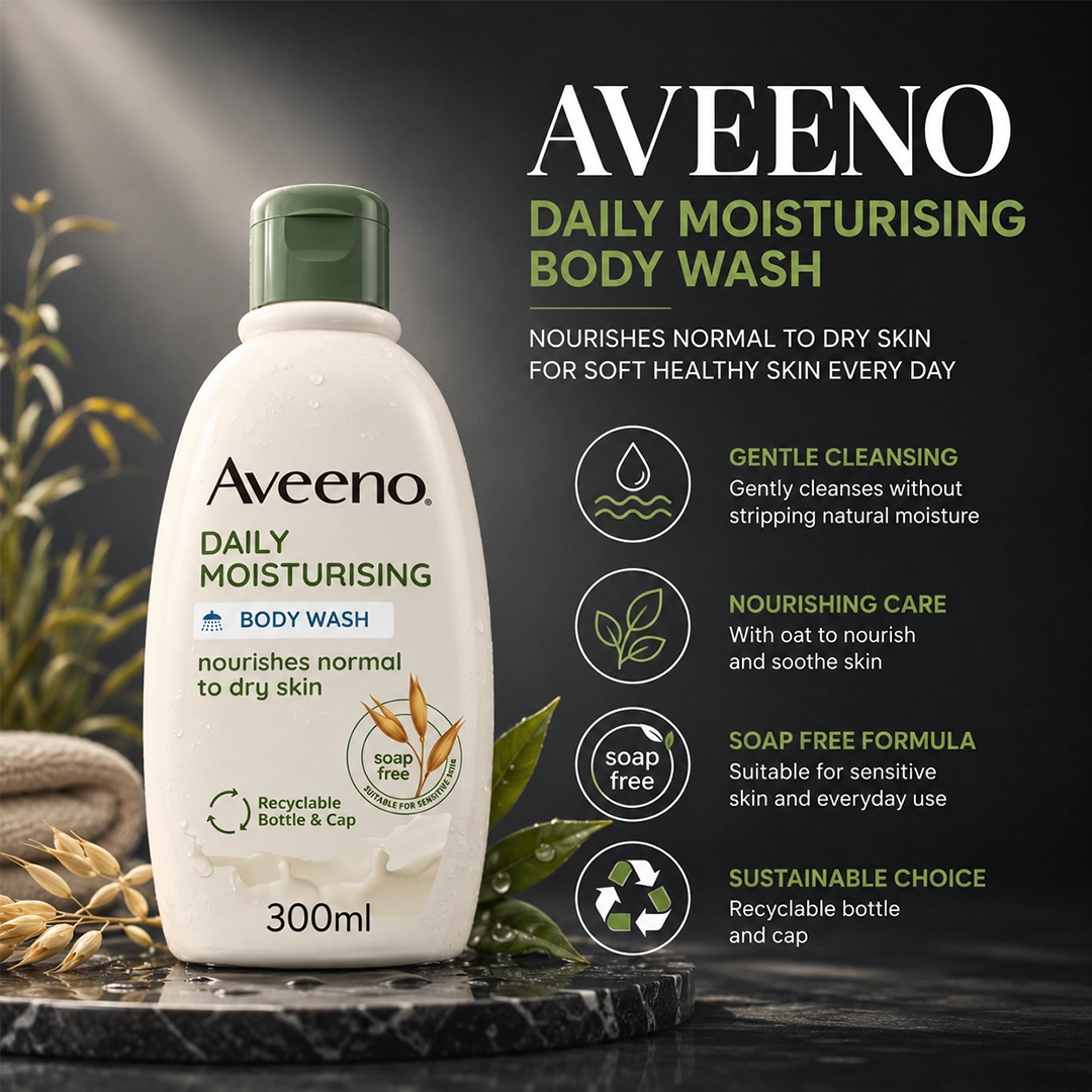 AVEENO DAILY MOISTURISING BODY WASH 300ML