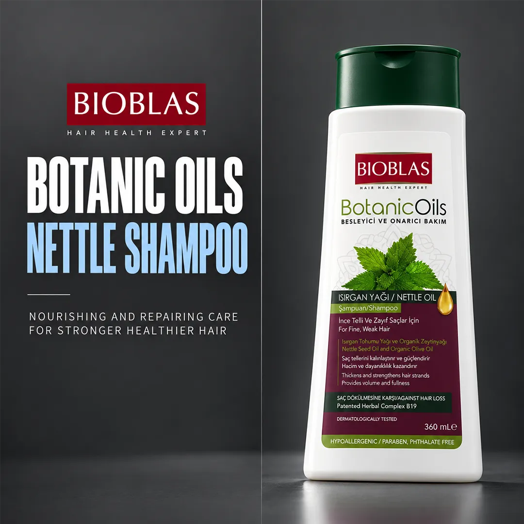 BIOBLAS SHAMPOO 360ML BOTANIC OILS NETTLE 150+