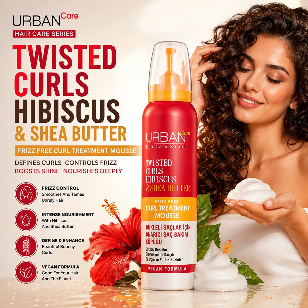 URBAN CARE TWISTED CURLS HIBISCUS HAIR MOUSSE 150ML