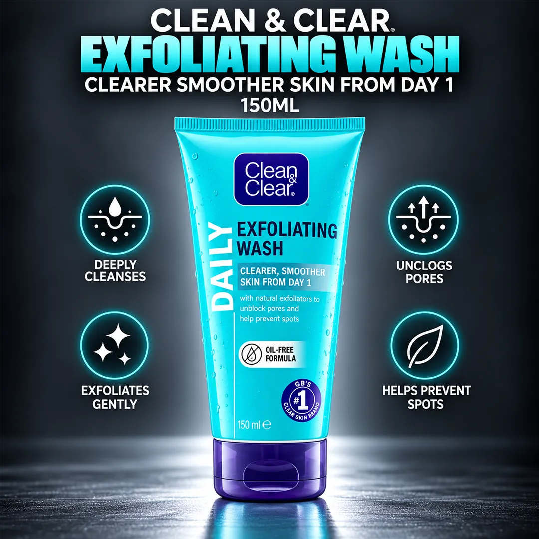 CLEAN CLEAR EXFOILATING FACE WASH 150ML