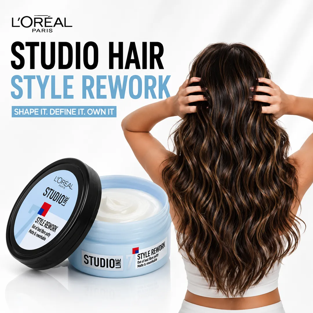 LOREAL STUDIO HAIR PUTTY 150ML STYLE REWORK