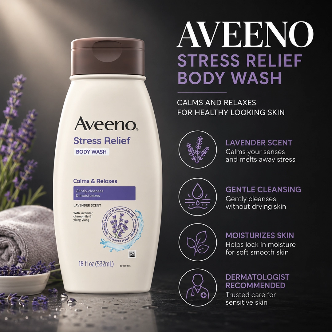 AVEENO BODY WASH 532ML CALMS & RELAXES