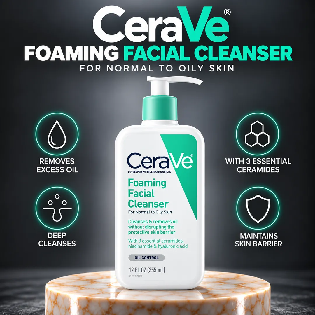 CERAVE FOAMING FACIAL CLEANSER 355ML OIL CONTROL