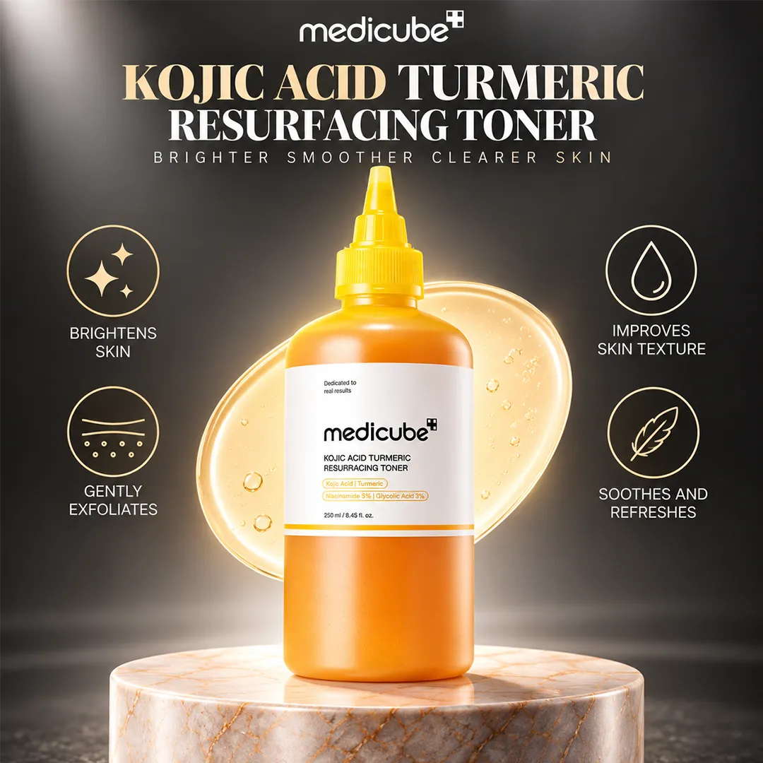 MEDICUBE KOJIC ACID TURMERIC RESURFACING TONER 250ML