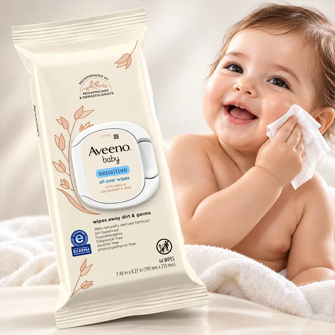 AVEENO BABY WIPS SENSITIVE 64S