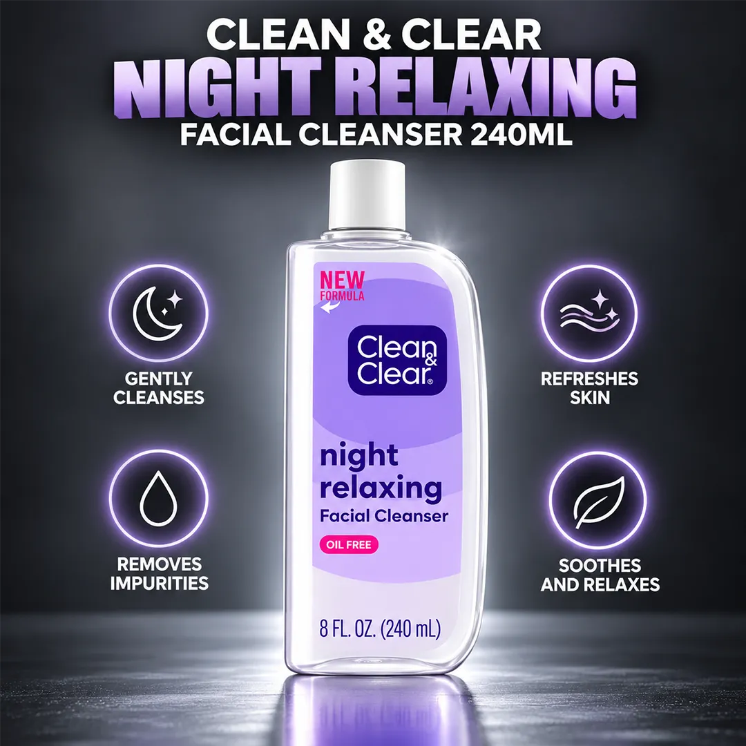 CLEAN CLEAR USA NIGHT RELAXING  FACIAL WASH 240ML