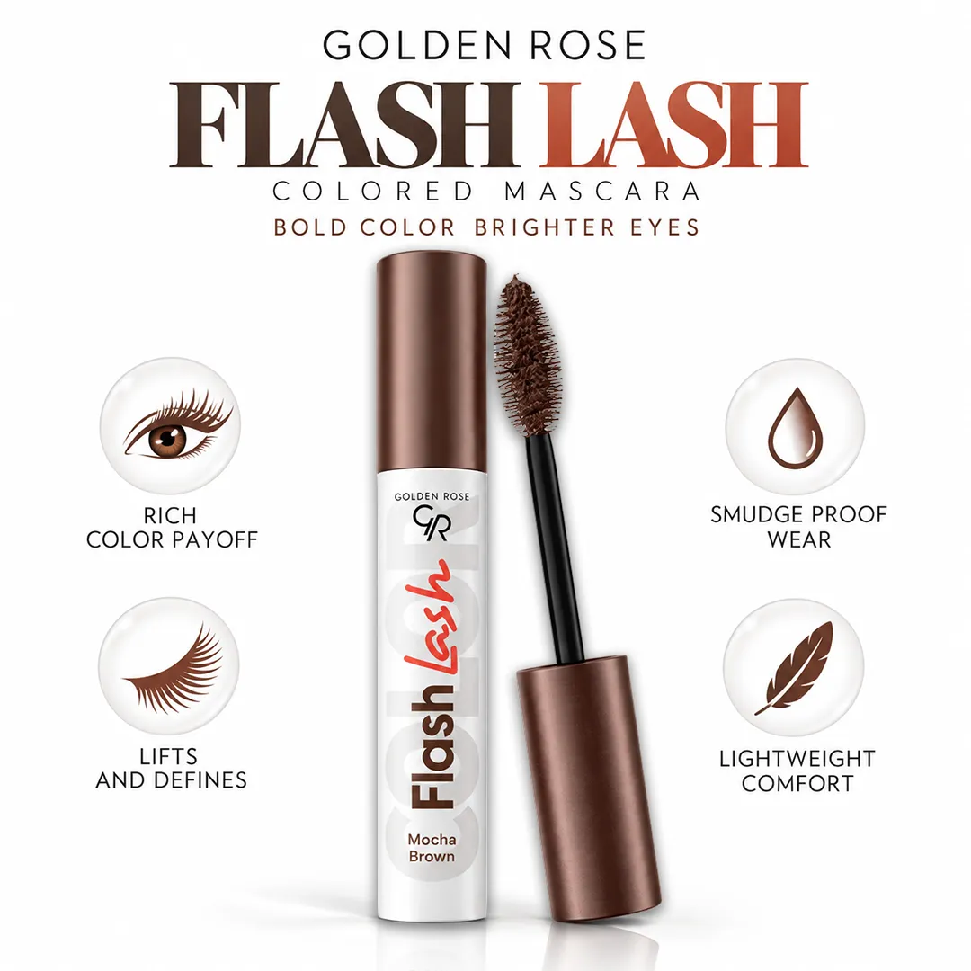 GOLDEN ROSE MASCARA COLORED FLASH LASH 08