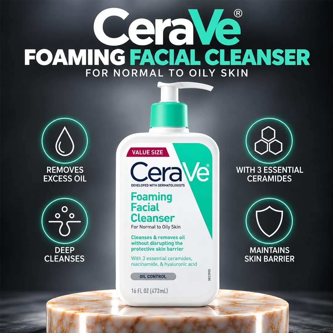 CERAVE FOAMING FACIAL CLEANSER 473ML OIL CONTROL
