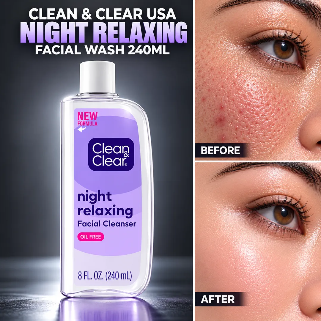 CLEAN CLEAR USA NIGHT RELAXING  FACIAL WASH 240ML