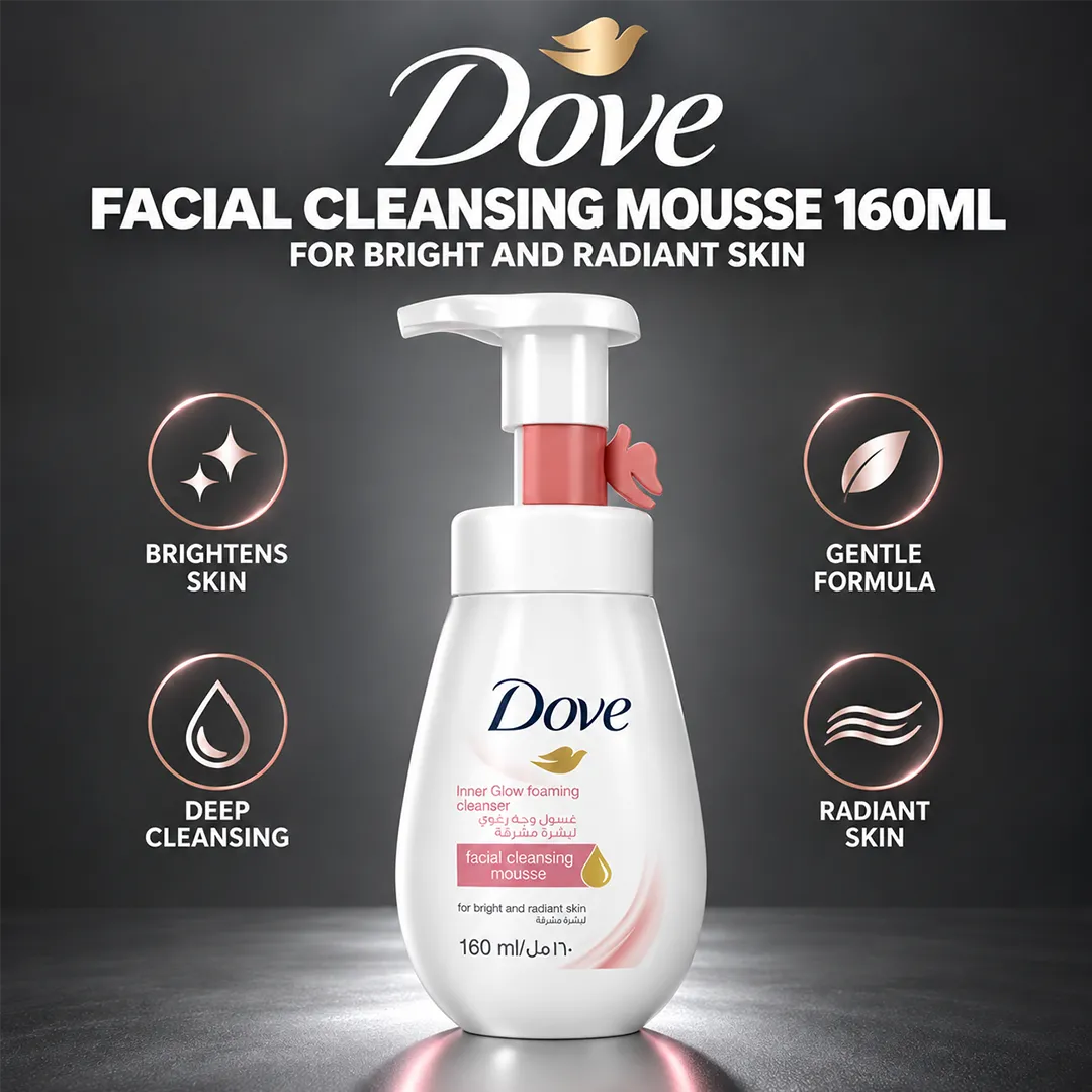DOVE FACE WASH 160ML BRIGHT & RADIANT SKIN