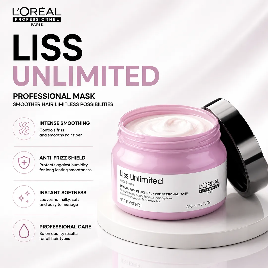 LOREAL PRO LISS UNLIMITED HAIR MASK 250ML