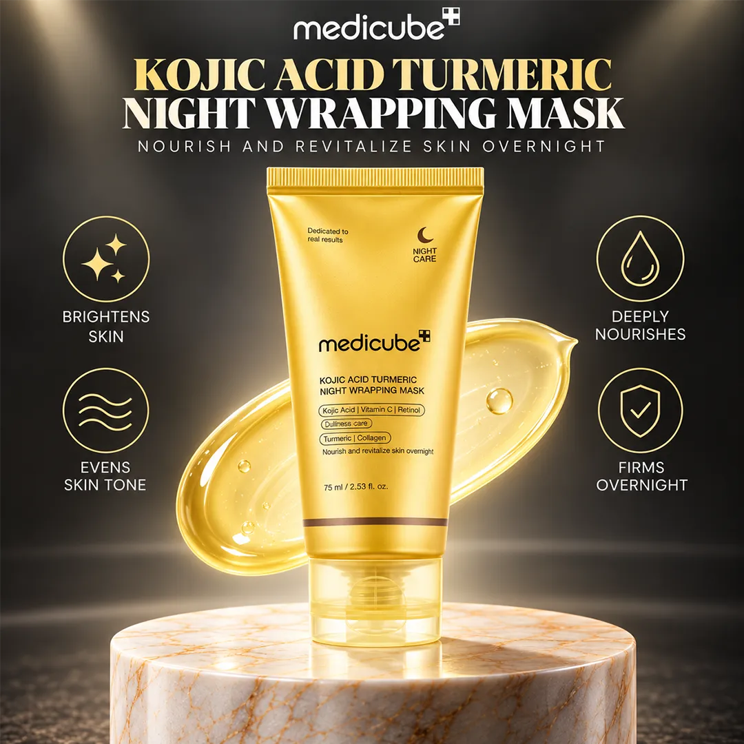 MEDICUBE KOJIC ACID TURMERIC NIGHT WRAPPING MASK 75ML