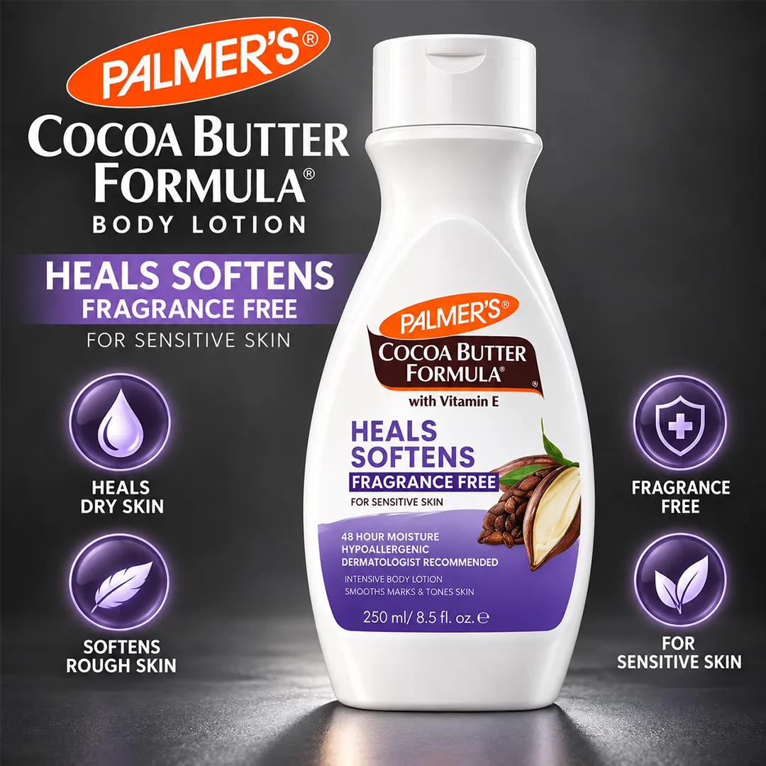 PALMERS CBF BODY LOTION 250ML HEALS SOFTENS FRAGRANCE FREE