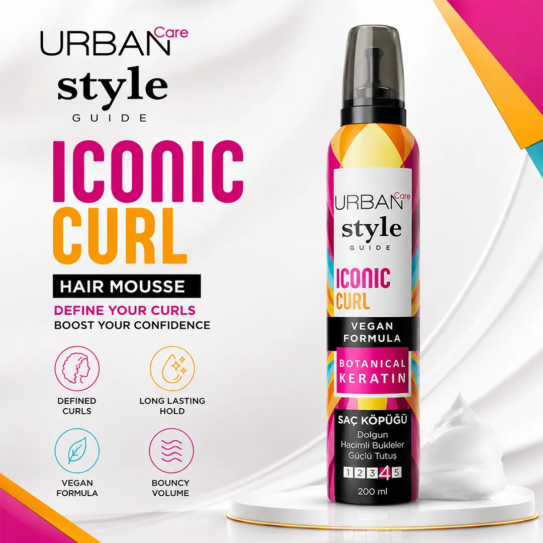 URBAN CARE STYLE ICONIC CURL HAIR MOUSSE 200ML