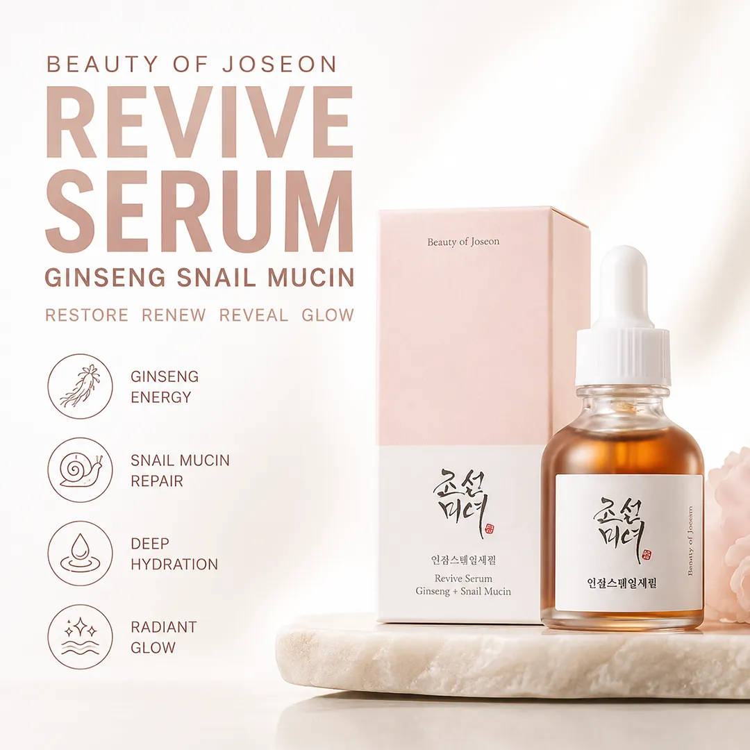 BEAUTY OF JOSEON REVIVE SERUM GINSENG SNAIL MUCIN 30ML