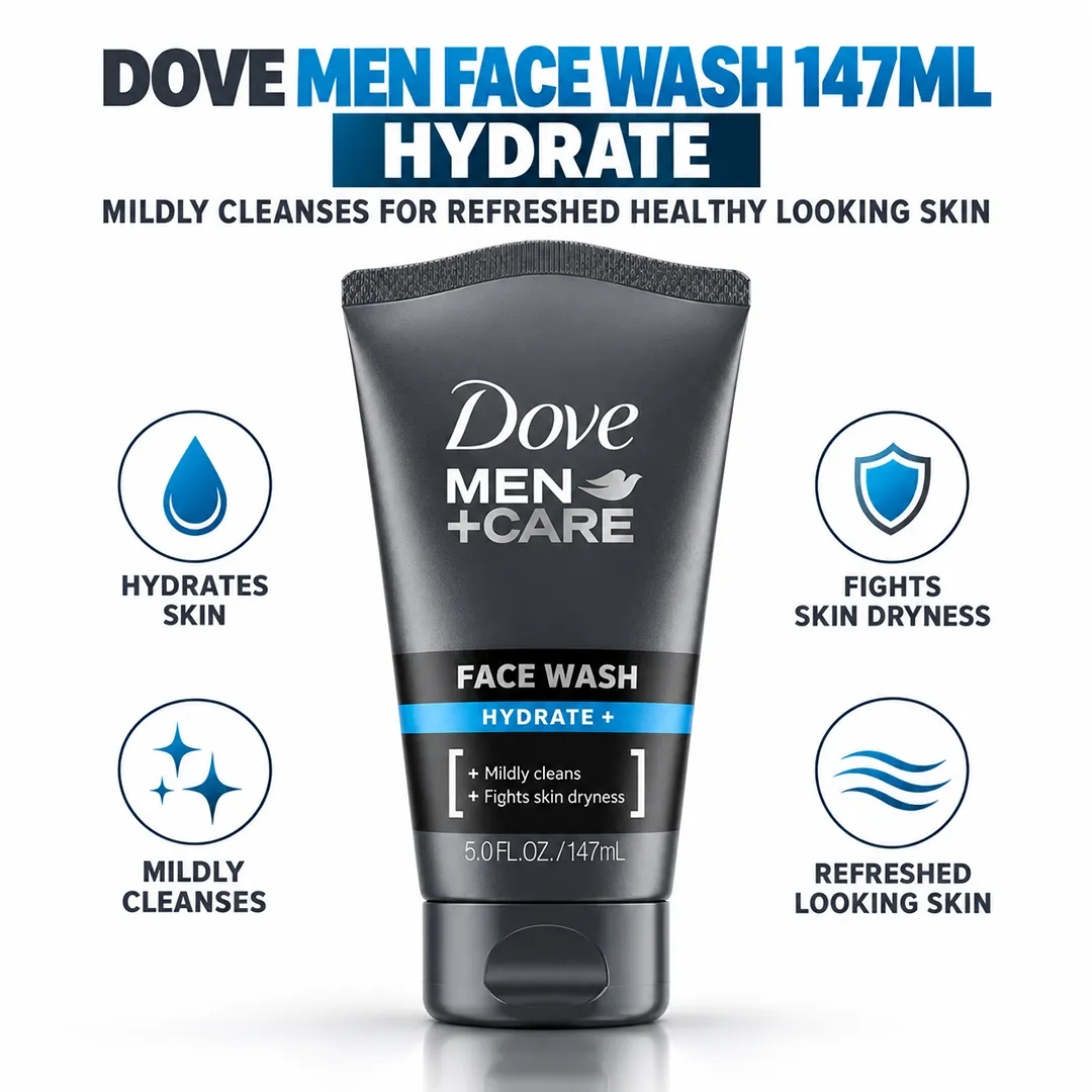 DOVE USA MEN FACE WASH 147ML HYDRATE