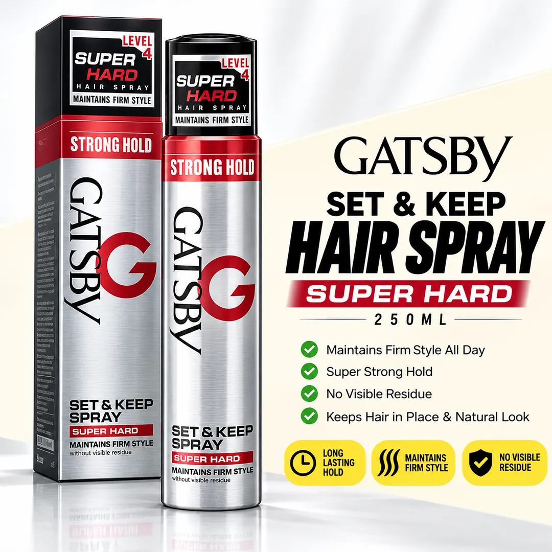 GATSBY HAIR SPRAY 250ML SET & KEEP SUPER HARD