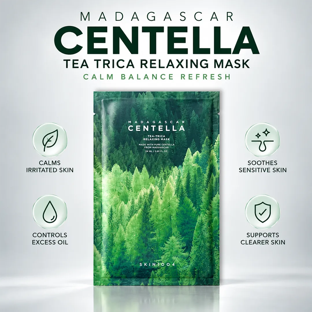 MADAGASCAR CENTELLA  TEA TRICA RELAXING MASK 24ML SKIN1004