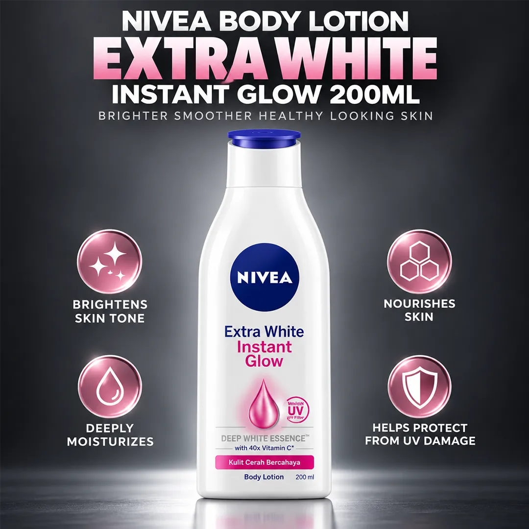 NIVEA BODY LOTION 200ML EXTRA WHITE INSTANT GLOW