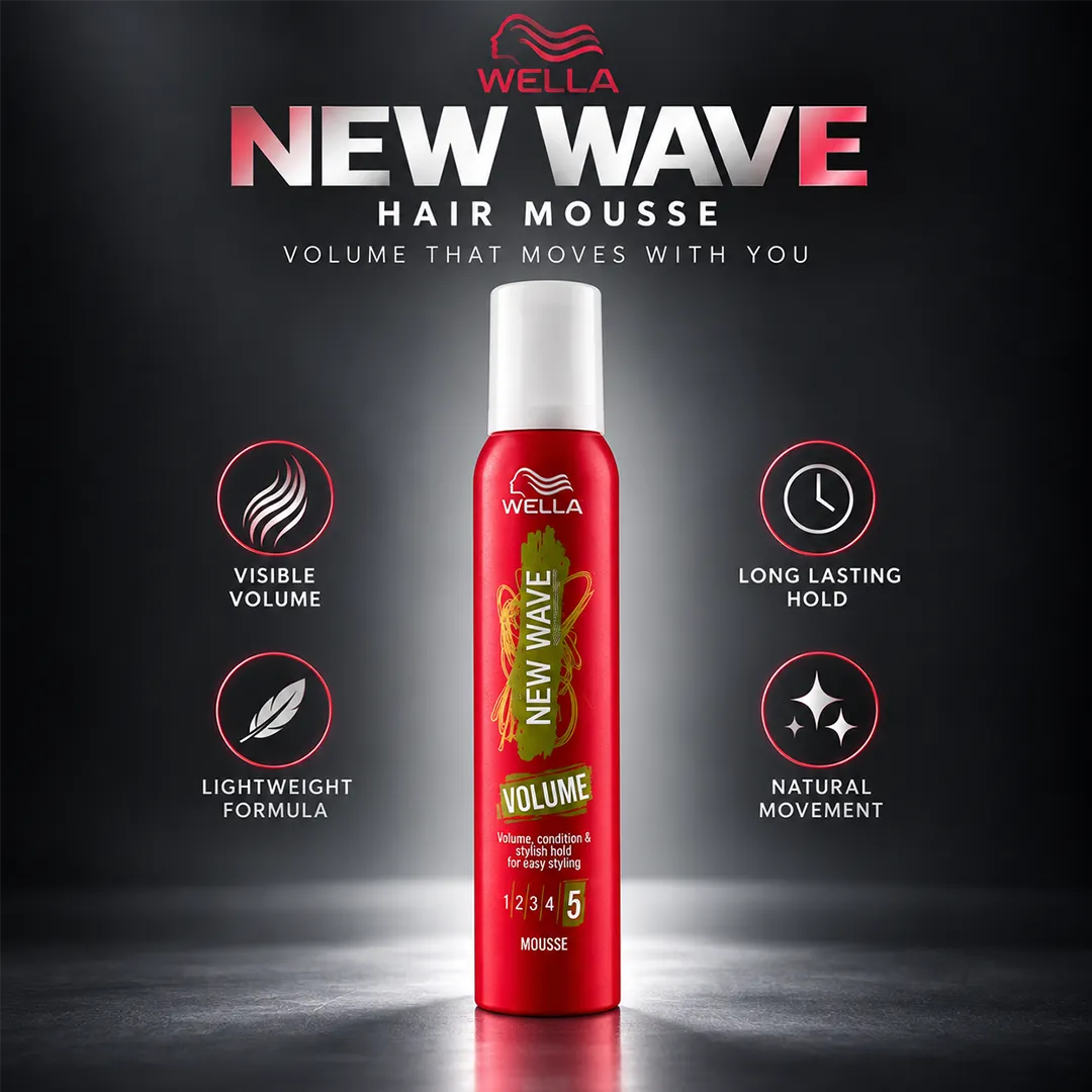 WELLA NEW WAVE HAIR MOUSE 200ML VOLUME HD5