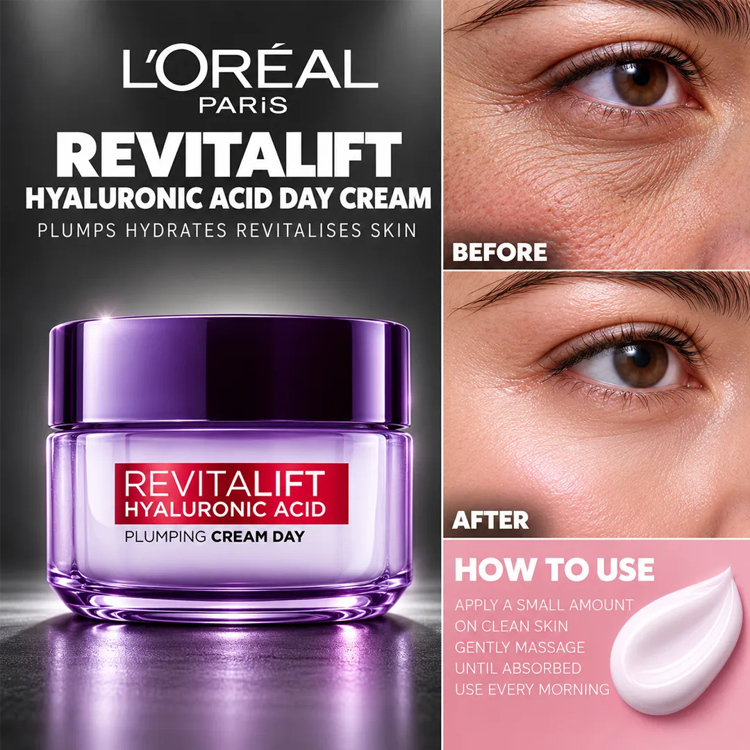 LOREAL REVITALIFT HYALURONIC ACID DAY CREAM 50ML