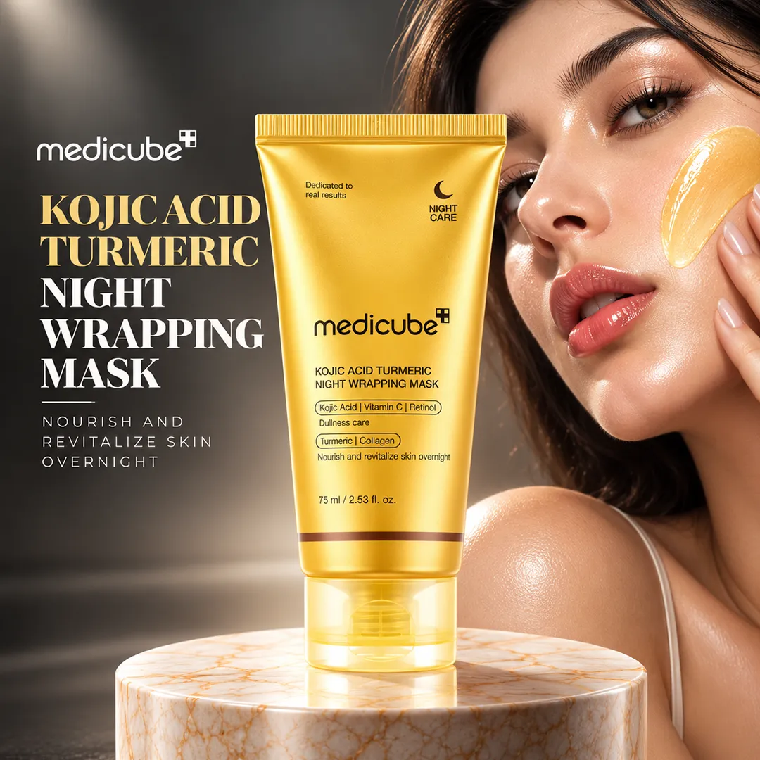 MEDICUBE KOJIC ACID TURMERIC NIGHT WRAPPING MASK 75ML