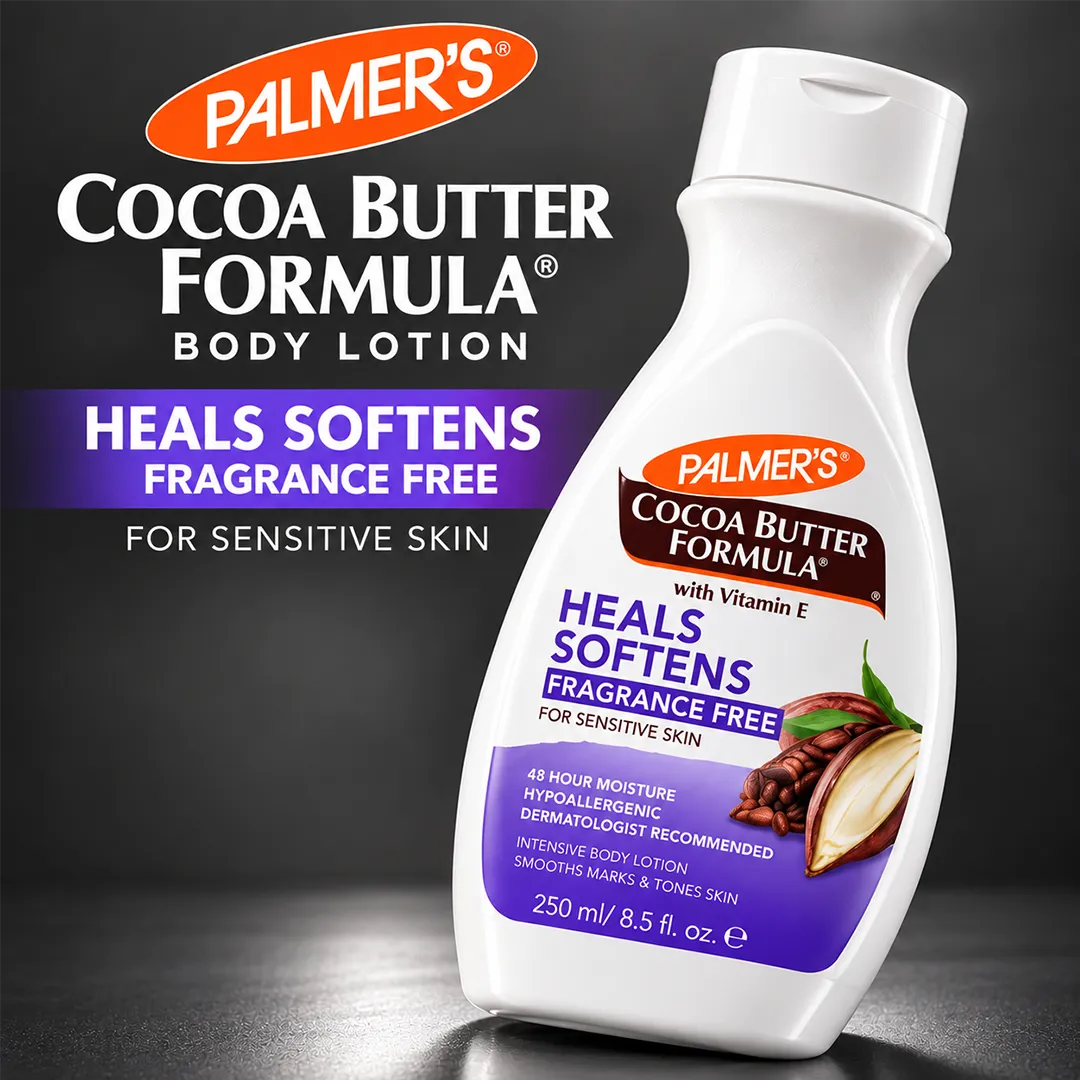 PALMERS CBF BODY LOTION 250ML HEALS SOFTENS FRAGRANCE FREE